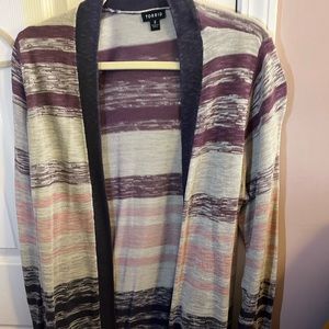 Adorable purple and grey striped sweater